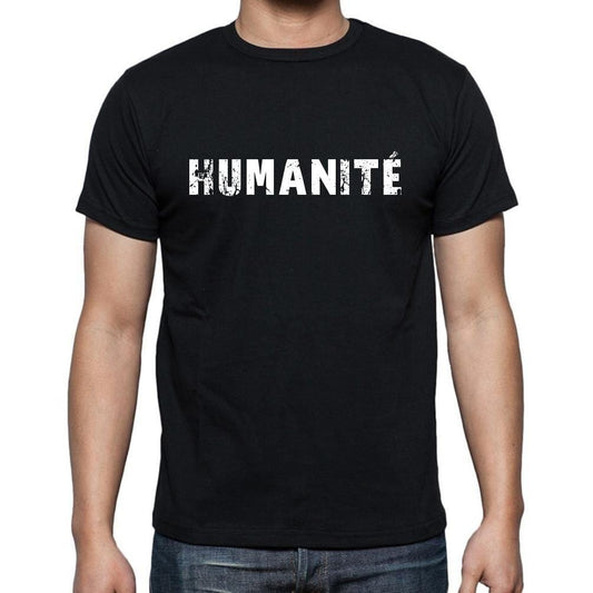 humanité, t-Shirt pour Homme, en Coton, col Rond, Noir