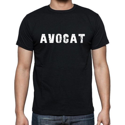 Avocat, t-Shirt pour Homme, en Coton, col Rond, Noir
