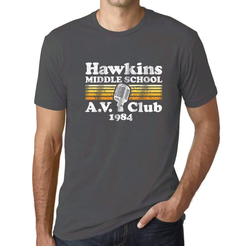Ultrabasic - Homme T-Shirt Graphique Hawkins Middle School A.V. Club Gris Souris