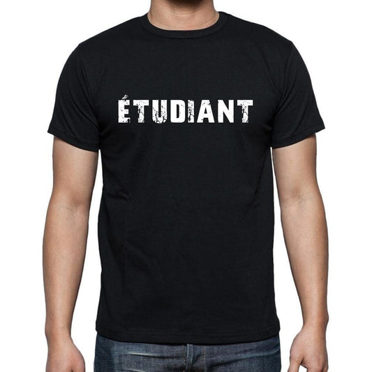 étudiant, t-Shirt pour Homme, en Coton, col Rond, Noir