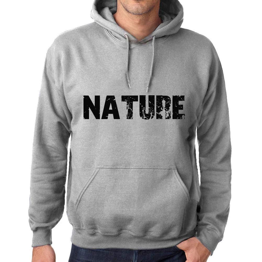 Ultrabasic Homme Femme Unisex Sweat à Capuche Hoodie Popular Words Nature Gris Chiné