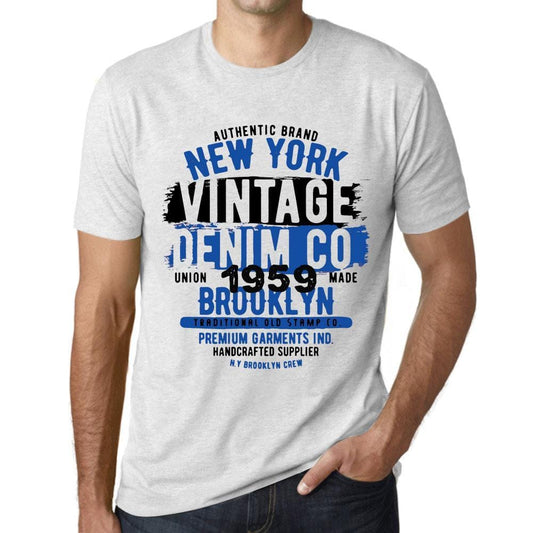 Men’s <span>Graphic</span> T-Shirt Vintage Denim Since 1959 Vintage White - ULTRABASIC
