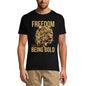 ULTRABASIC Men's Graphic T-Shirt Freedom Lies in Being Bold - Quote Leopard Shirt