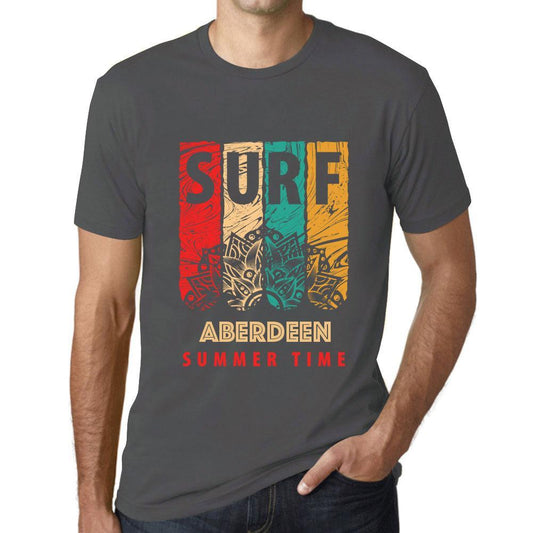 Men&rsquo;s Graphic T-Shirt Surf Summer Time ABERDEEN Mouse Grey - Ultrabasic