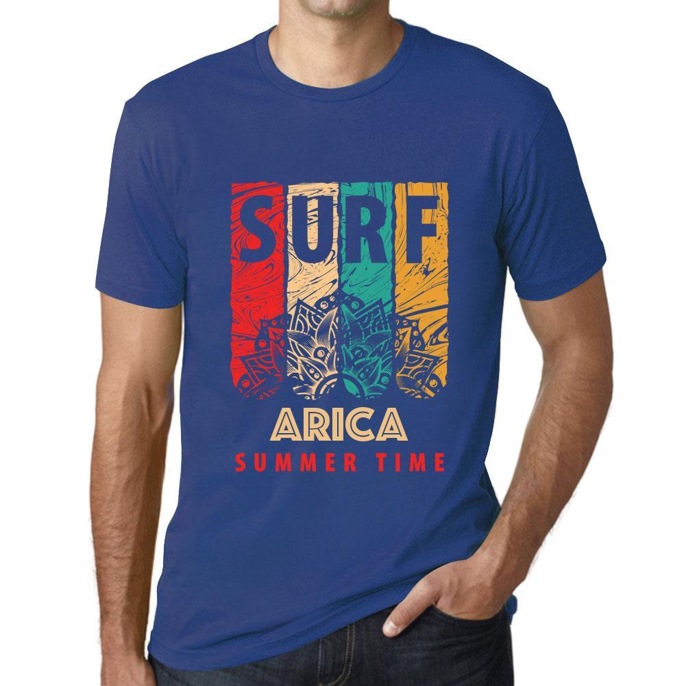 Men&rsquo;s Graphic T-Shirt Surf Summer Time ARICA Royal Blue - Ultrabasic