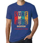 Men&rsquo;s Graphic T-Shirt Surf Summer Time BOSTON Royal Blue - Ultrabasic