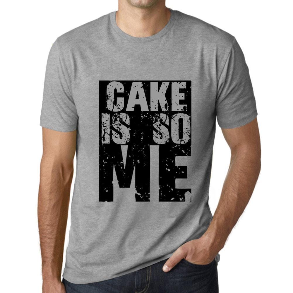 Men&rsquo;s Graphic T-Shirt CAKE Is So Me Grey Marl - Ultrabasic