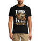 ULTRABASIC Men's Graphic T-Shirt Think Positive Feel Positive - Quote Tiger Shirt