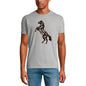 ULTRABASIC Men's Graphic T-Shirt Horse Mustang - Funny Rider Shirt for Men