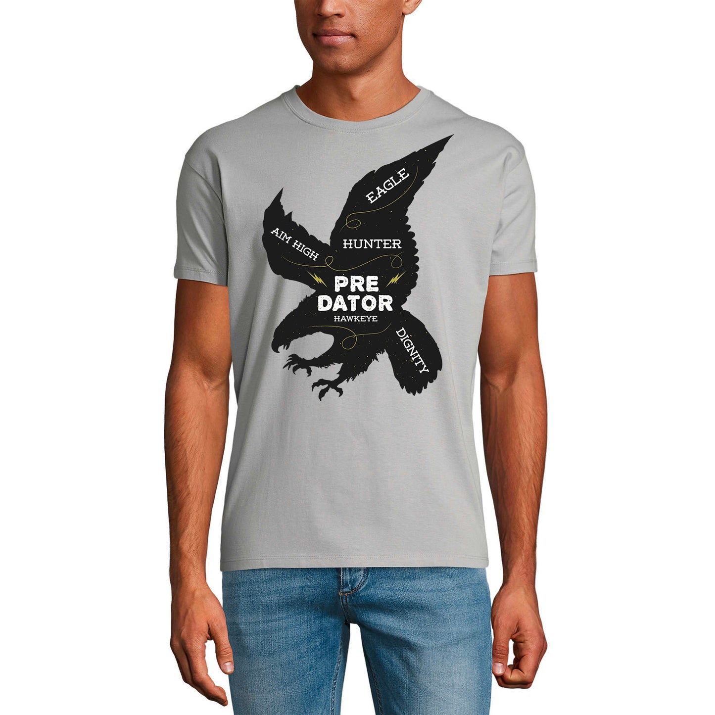ULTRABASIC Men's Graphic T-Shirt Predator Hawkeye - Hunter Eagle Shirt for Men
