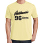 96 Authentic Yellow Mens Short Sleeve Round Neck T-Shirt - Yellow / S - Casual