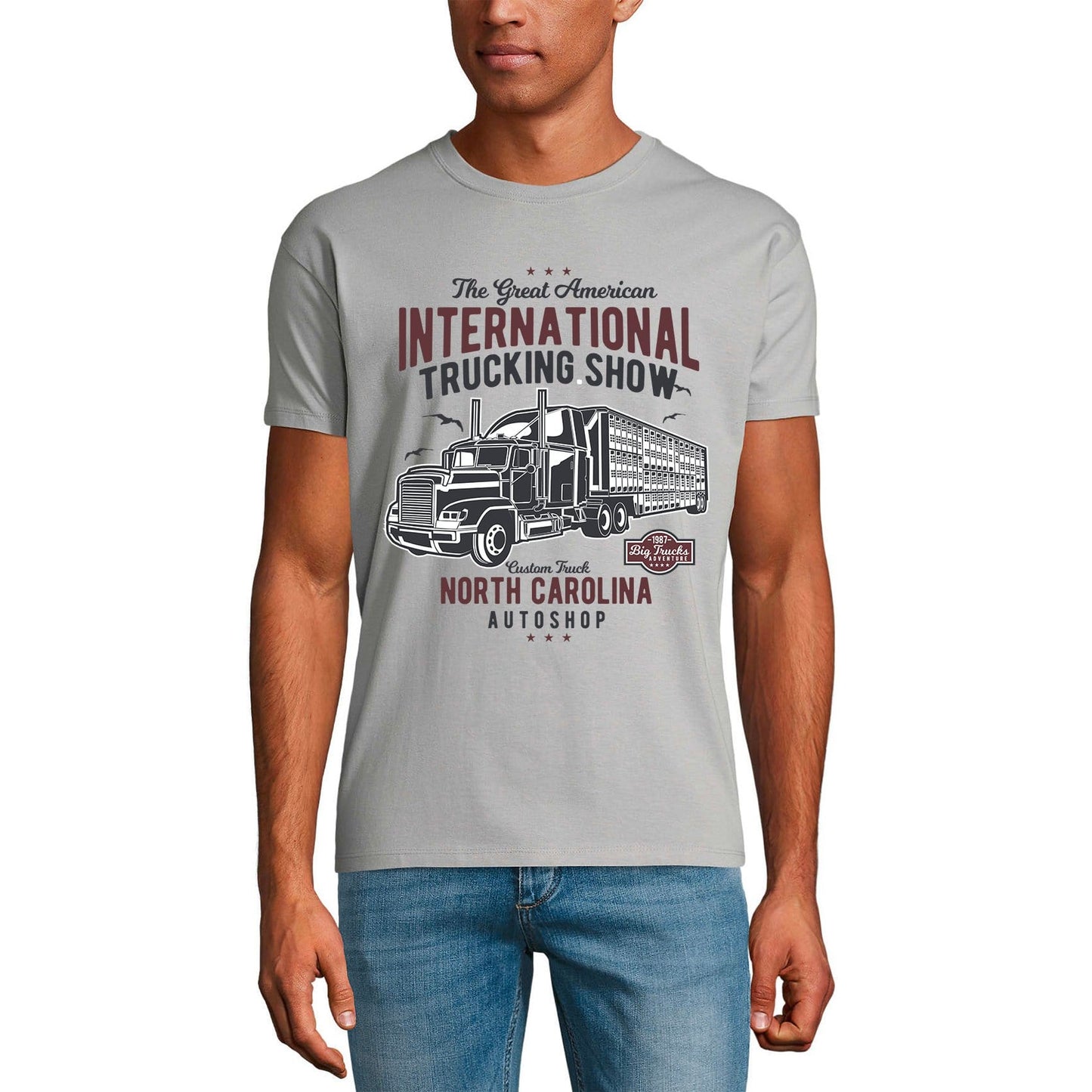 ULTRABASIC Men's T-Shirt American Trucking Show - North Carolina Shirt for Truck Drivers