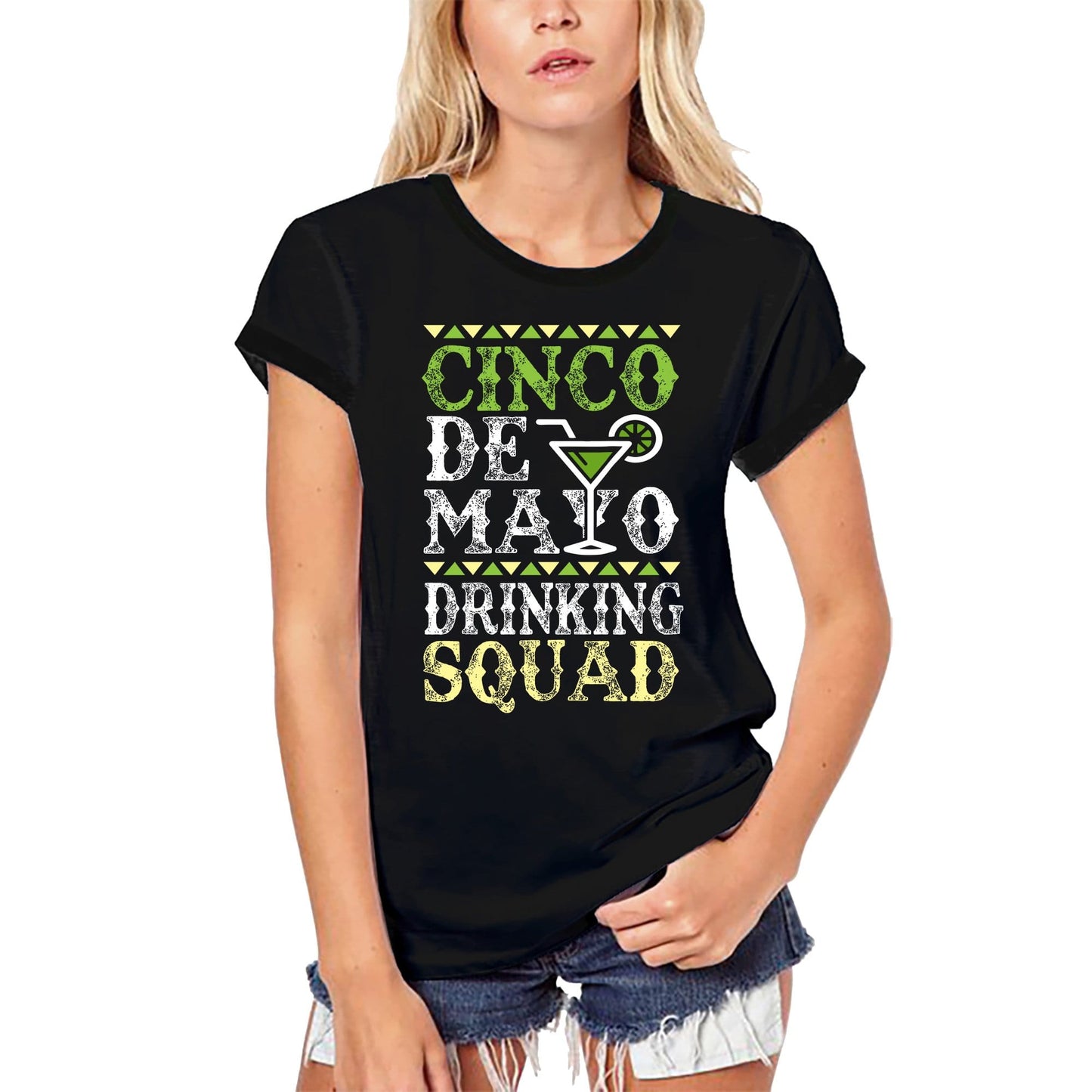ULTRABASIC Women's Organic T-Shirt Cinco de Mayo Drinking Squad - Funny Mexican Tequila Tee Shirt