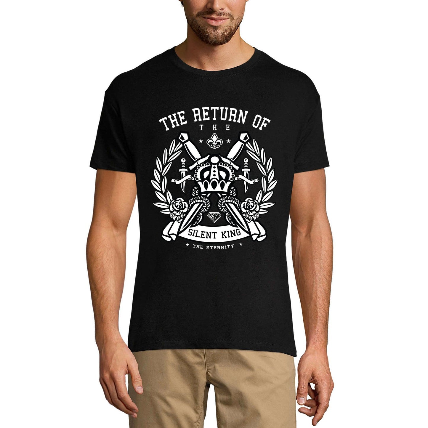 ULTRABASIC Men's T-Shirt Return of the Silent King - Crown Eternity Funny Shirt