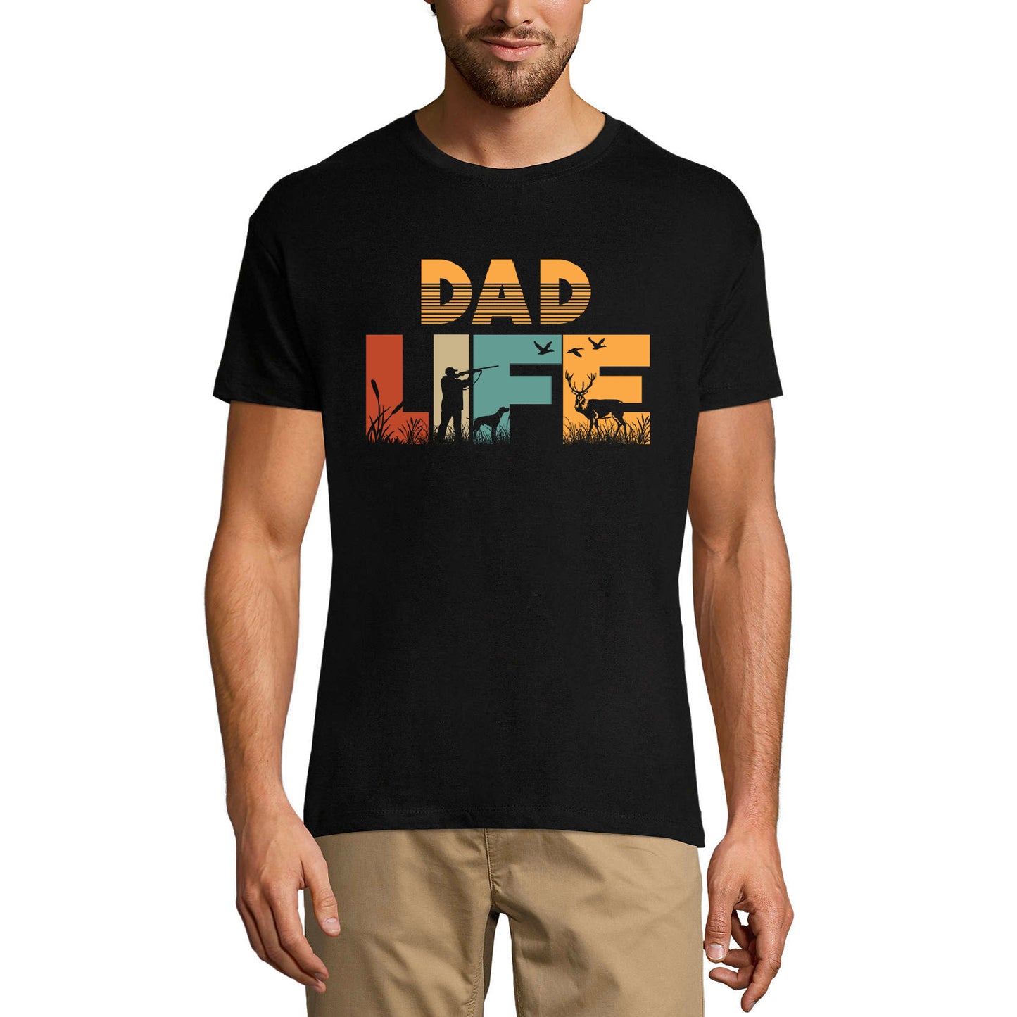 ULTRABASIC Men's Graphic T-Shirt Dad Life - Family Time - Hunting Deer