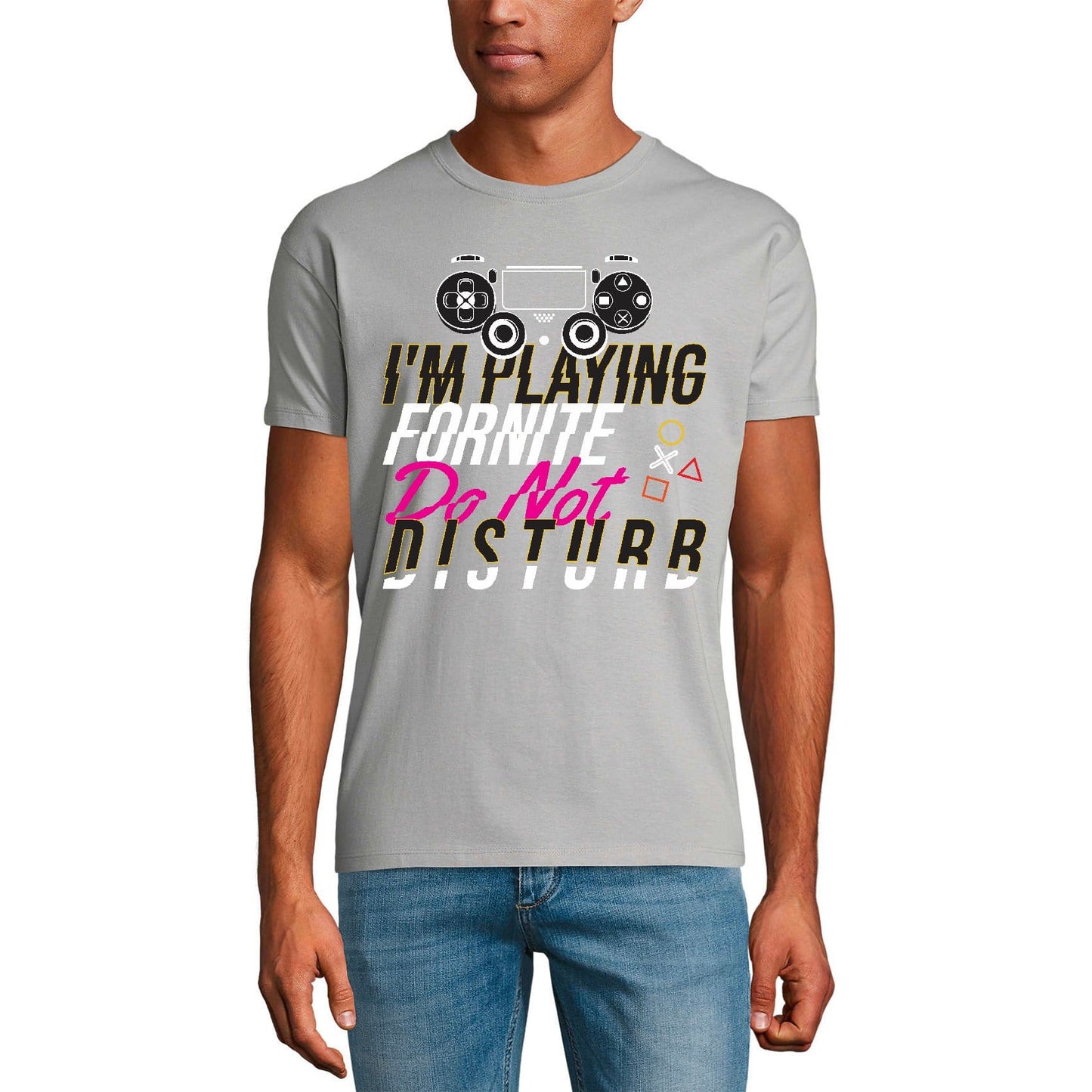 ULTRABASIC Men's Gaming T-Shirt I'm Playing Do Not Disturb - Funny Gamer Tee Shirt