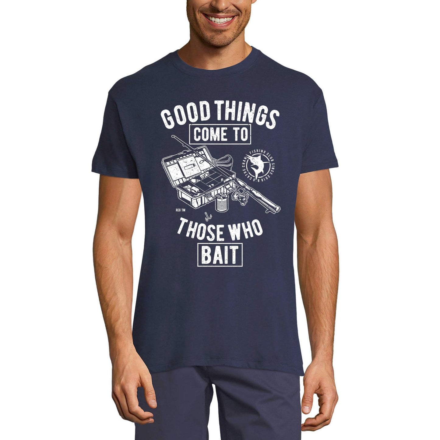 ULTRABASIC Men's T-Shirt Good Things Come To Those Who Bait - Fisherman Tee Shirt