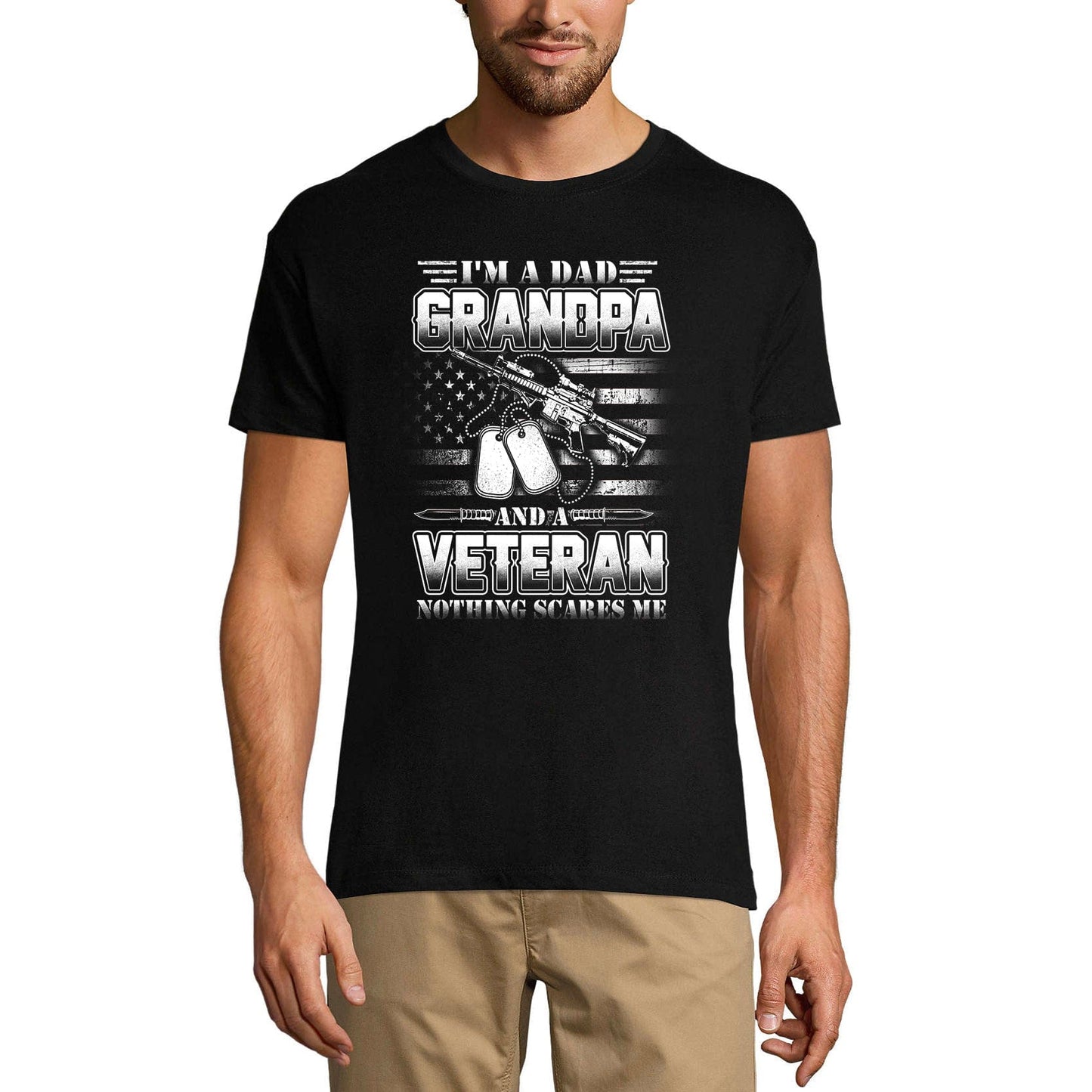 ULTRABASIC Men's Novelty T-Shirt I'm a Dad Grandpa and a Veteran Tee Shirt