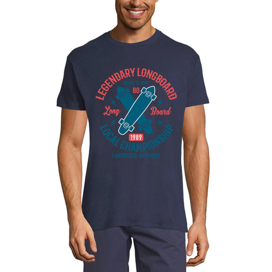 ULTRABASIC Men's T-Shirt Legendary Longboard 1989 - Long Board Skate Tee Shirt