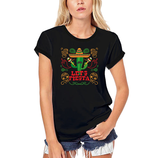 ULTRABASIC Women's Organic T-Shirt Let's Fiesta - Funny Party Tee Shirt
