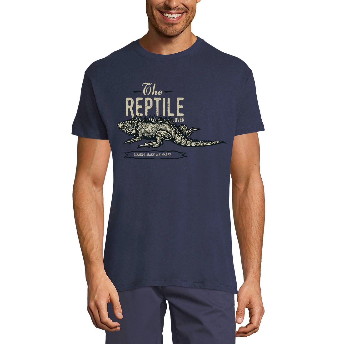 ULTRABASIC Men's T-Shirt Reptile Lover - Lizards Make Me Happy Animal Shirt