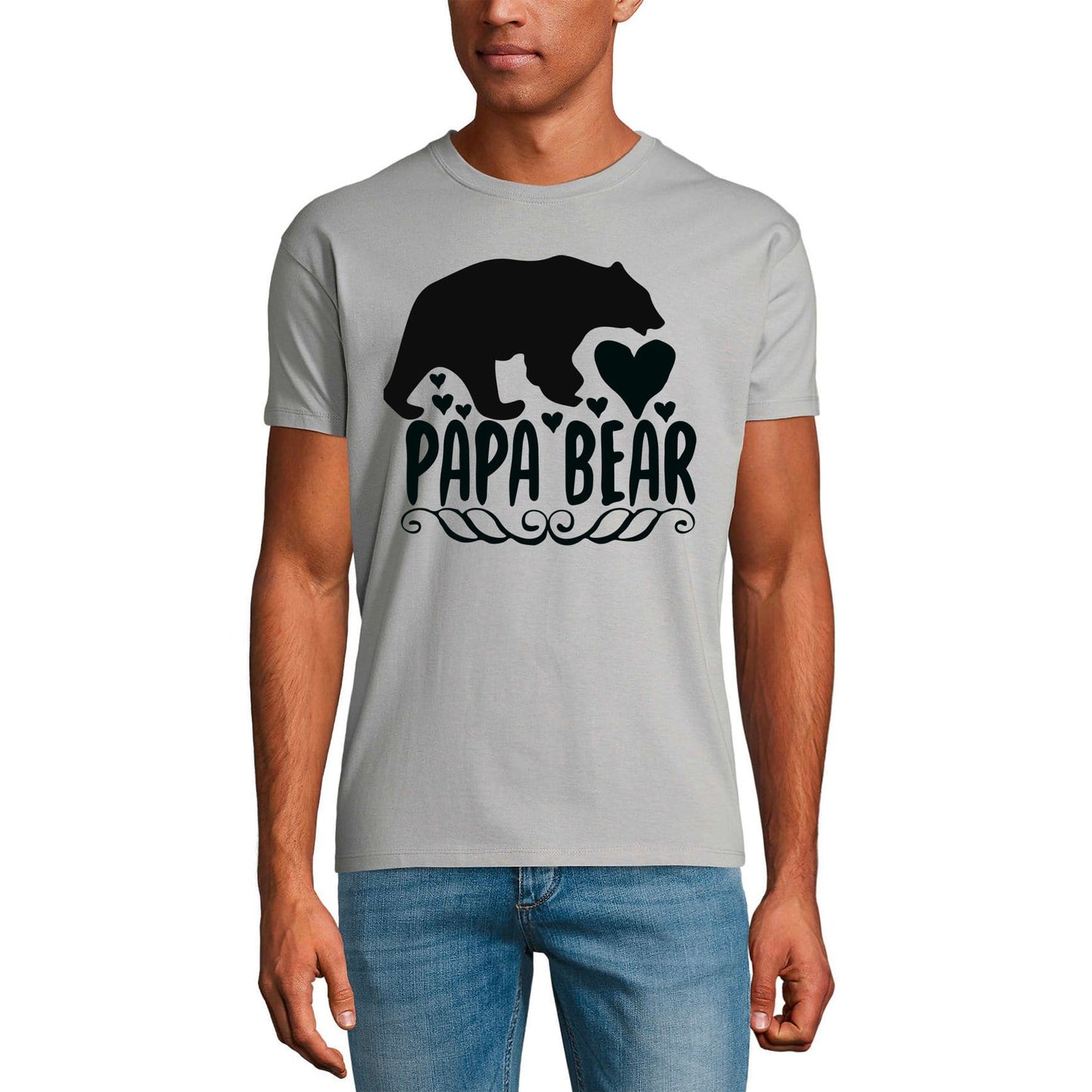 ULTRABASIC Men's Graphic T-Shirt Papa Bear - Gift For Father's Day