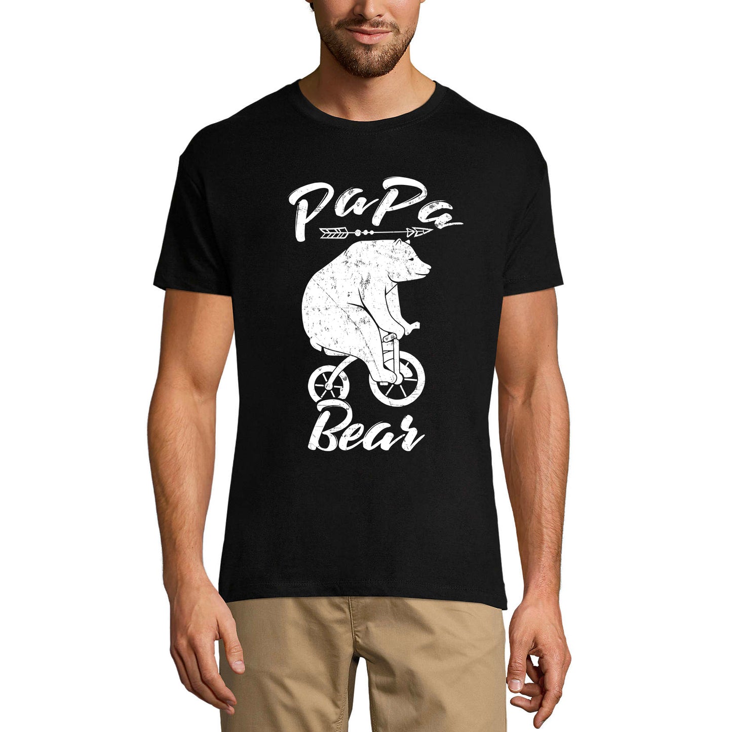 ULTRABASIC Men's Graphic T-Shirt Biker Papa Bear - Gift For Father's Day