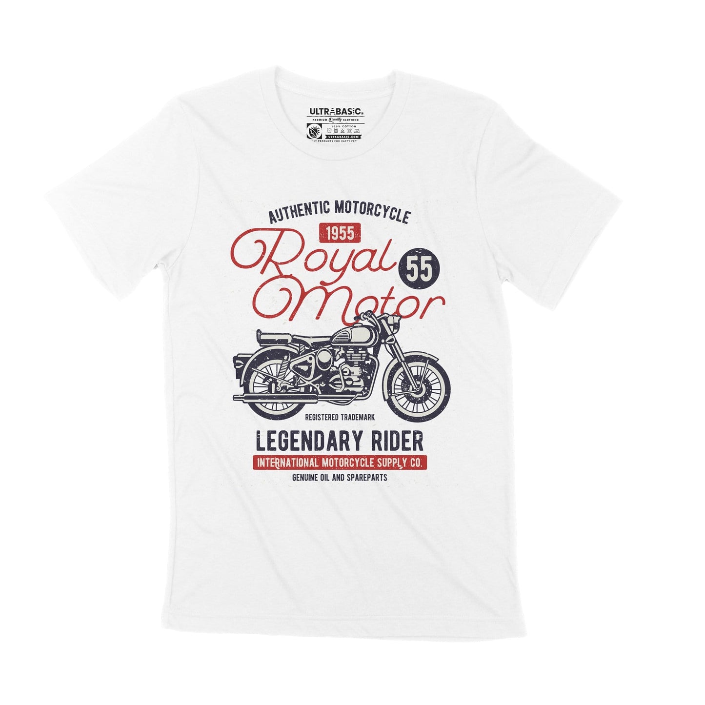 ULTRABASIC Men's T-Shirt Royal Motor Since 1955 - Legendary Rider Motorcycle Tee Shirt