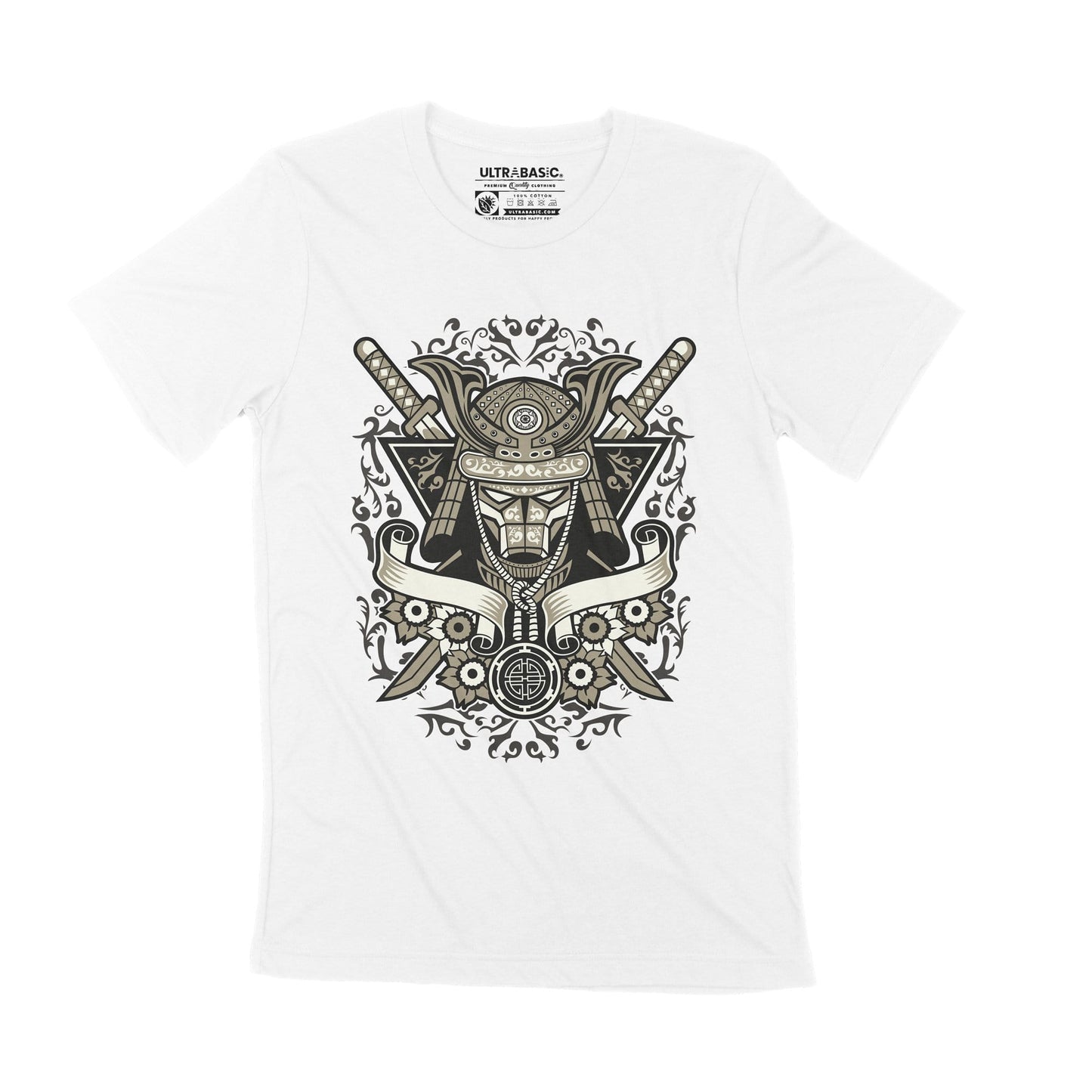 ULTRABASIC Men's Graphic T-Shirt Samurai Warrior - Vintage Adult Tee Shirt