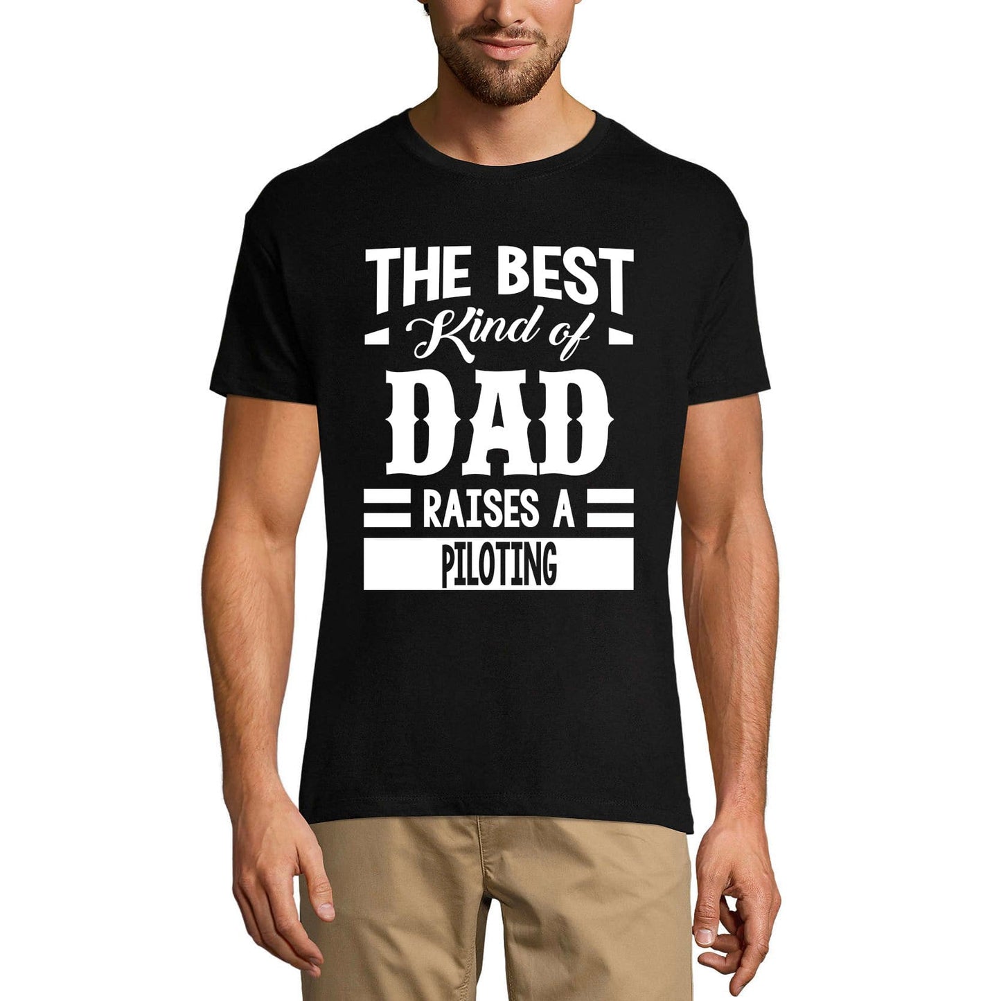 ULTRABASIC Men's Graphic T-Shirt Dad Raises a Piloting