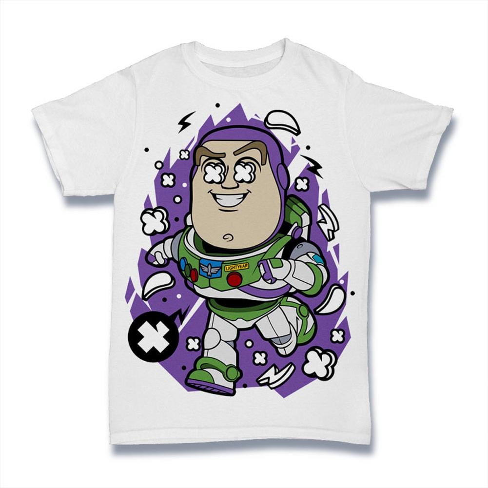 ULTRABASIC Men's T-Shirt Fictional Character - Lead Toy Shirt - Action Figure buzz lightyear space ranger action story superhero cotton casual mens womens jessie merchandise toddler graphic tee styles series universe film star youth outfit children generation birthday gift family personalized animated figure robot woody adult