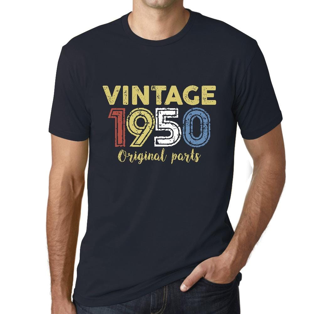 ULTRABASIC - Graphic Printed Men's Vintage 1950 T-Shirt Navy - Ultrabasic