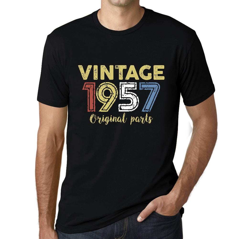 ULTRABASIC - Graphic Printed Men's Vintage 1957 T-Shirt Deep Black - Ultrabasic