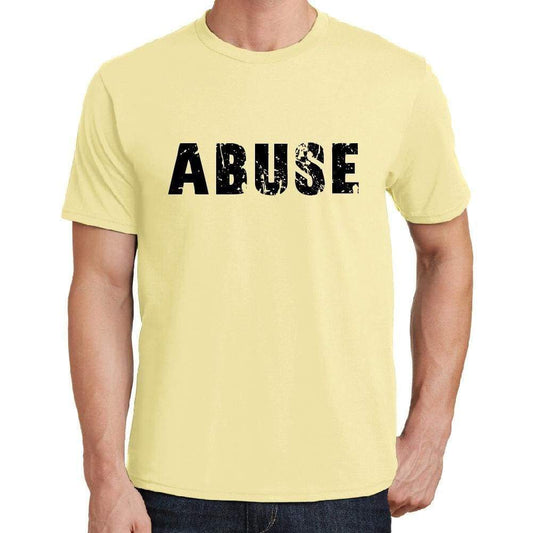 Abuse Mens Short Sleeve Round Neck T-Shirt 00043 - Yellow / S - Casual