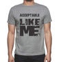 Acceptable Like Me Grey Mens Short Sleeve Round Neck T-Shirt 00066 - Grey / S - Casual