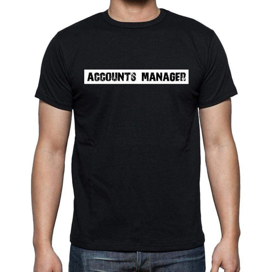 Accounts Manager T Shirt Mens T-Shirt Occupation S Size Black Cotton - T-Shirt