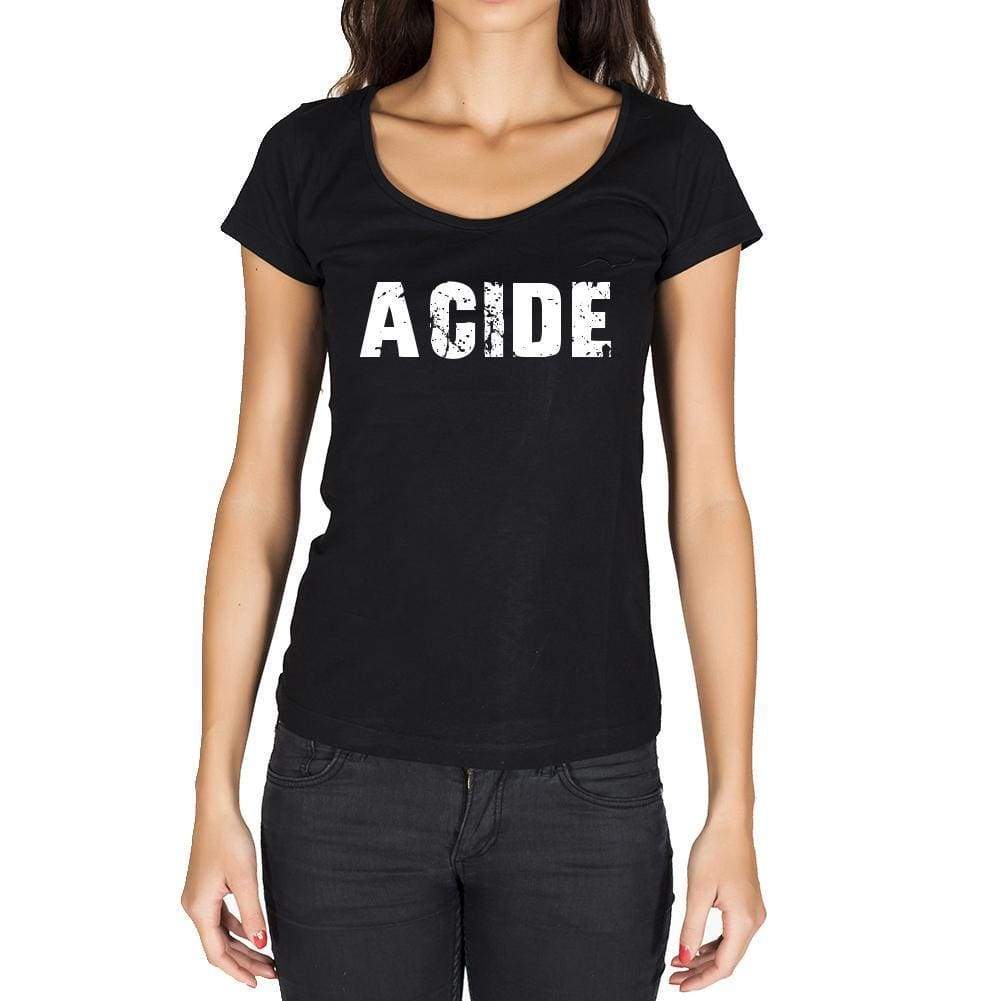 Acide French Dictionary Womens Short Sleeve Round Neck T-Shirt 00010 - Casual