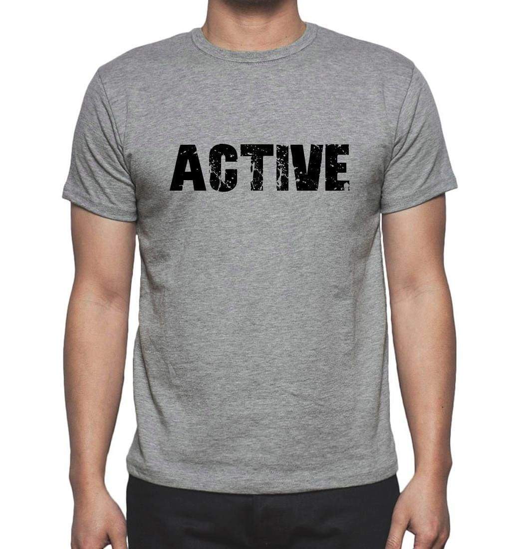 Active Grey Mens Short Sleeve Round Neck T-Shirt 00018 - Grey / S - Casual