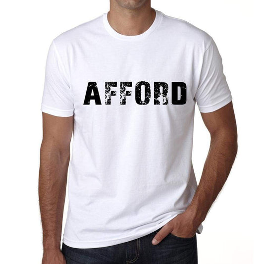 Afford Mens T Shirt White Birthday Gift 00552 - White / Xs - Casual