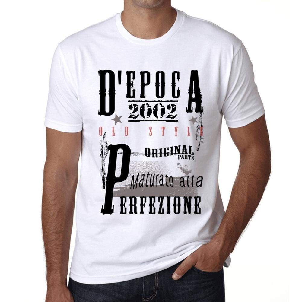 Aged to Perfection, Italian, 2002, White, Men's Short Sleeve Round Neck T-shirt, gift t-shirt 00357 - Ultrabasic