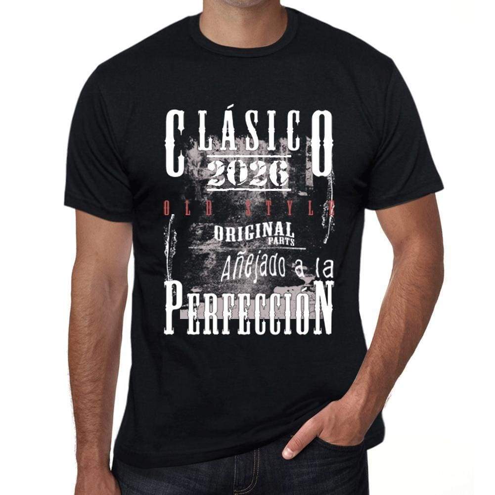 Aged To Perfection, Spanish, 2026, Black, Men's Short Sleeve Round Neck T-shirt, gift t-shirt 00359 - Ultrabasic