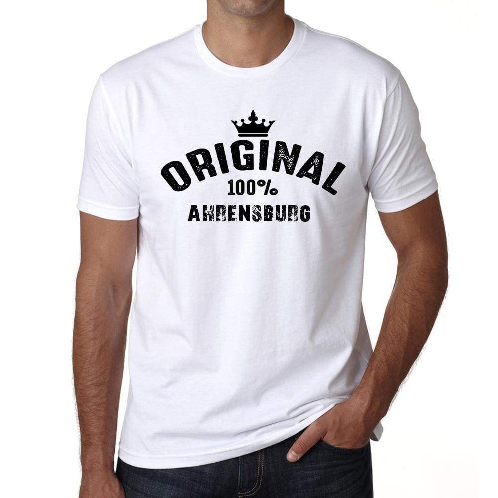 Ahrensburg 100% German City White Mens Short Sleeve Round Neck T-Shirt 00001 - Casual