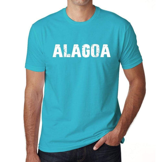 Alagoa Mens Short Sleeve Round Neck T-Shirt - Blue / S - Casual