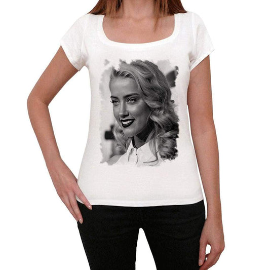 Amber Heart B Womens T-Shirt White Birthday Gift 00514 - White / Xs - Casual
