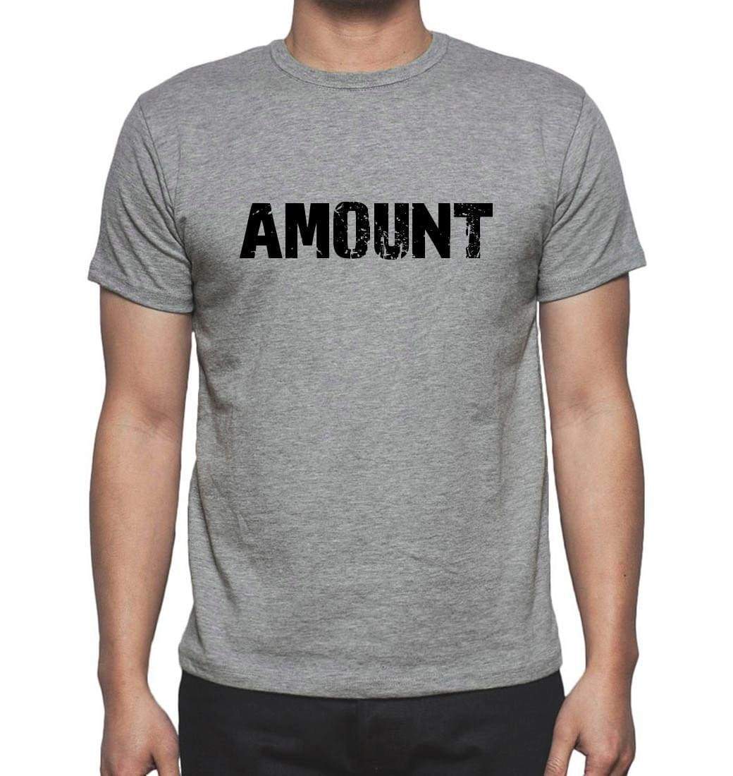 Amount Grey Mens Short Sleeve Round Neck T-Shirt 00018 - Grey / S - Casual