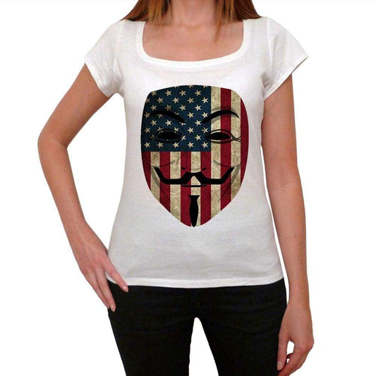 Anonymous Usa Womens Short Sleeve Round Neck T-Shirt 00111