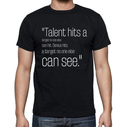 Arthur Schopenhauer Quote T Shirts Talent Hits A Targ T Shirts Men Black - Casual