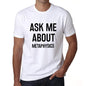 Ask Me About Metaphysics White Mens Short Sleeve Round Neck T-Shirt 00277 - White / S - Casual
