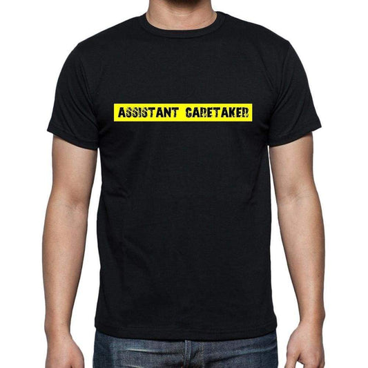 Assistant Caretaker T Shirt Mens T-Shirt Occupation S Size Black Cotton - T-Shirt