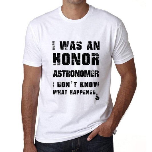 Astronomer What Happened White Mens Short Sleeve Round Neck T-Shirt 00316 - White / S - Casual